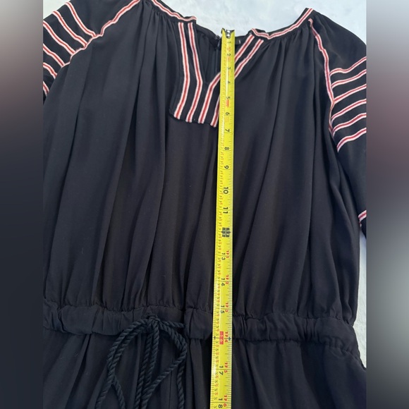 LOFT Black Embroidered Boho Romper Cinched Waist Shorts Jumpsuit - Picture 9 of 11